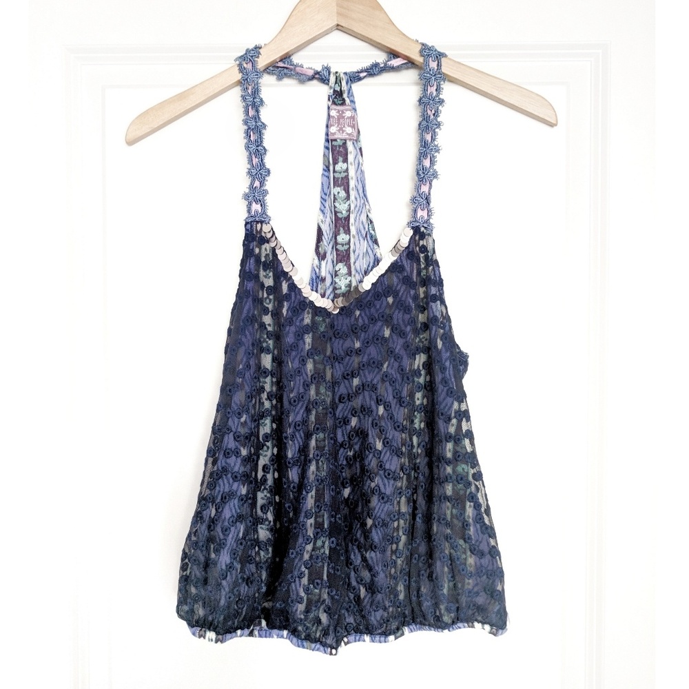 Free People lace embellished tank top